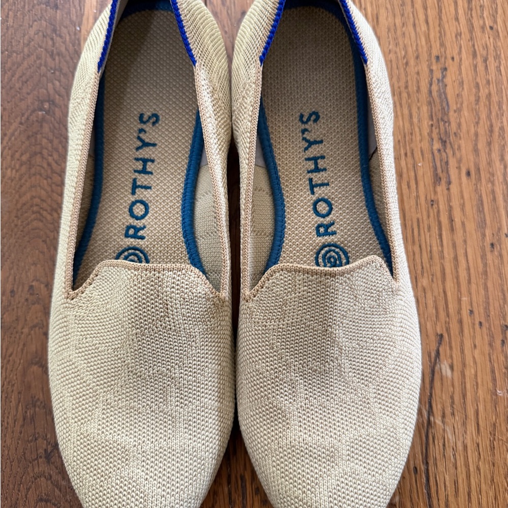 Rothy’s Sahara Cream Tan Giraffe Print Size 6.5 Ballet Flats